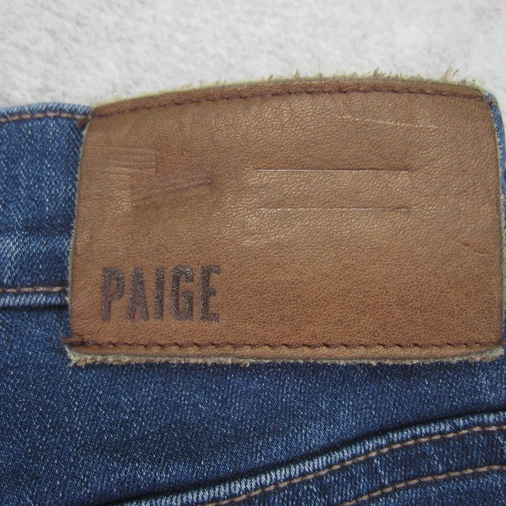 Paige Jeans Mens 30 (31x33.5) Federal Slim Straight Stretch Dark Wash Denim READ